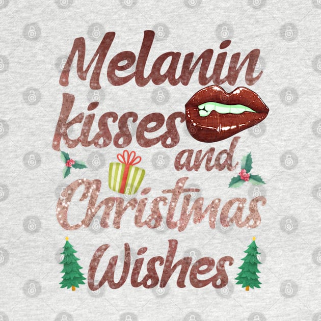 Melanin Kisses and christmas wishes by MZeeDesigns